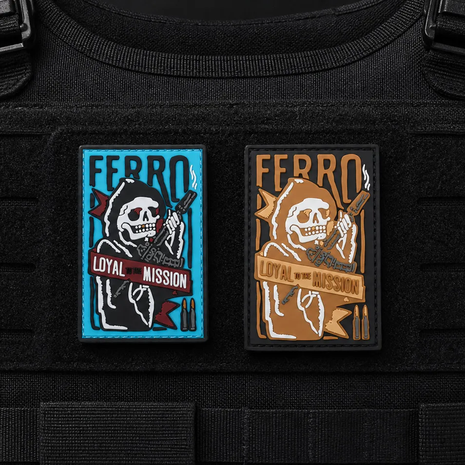 Parche táctico PVC bordado calavera faraónica luminosa para ropa DIY - imagen 5