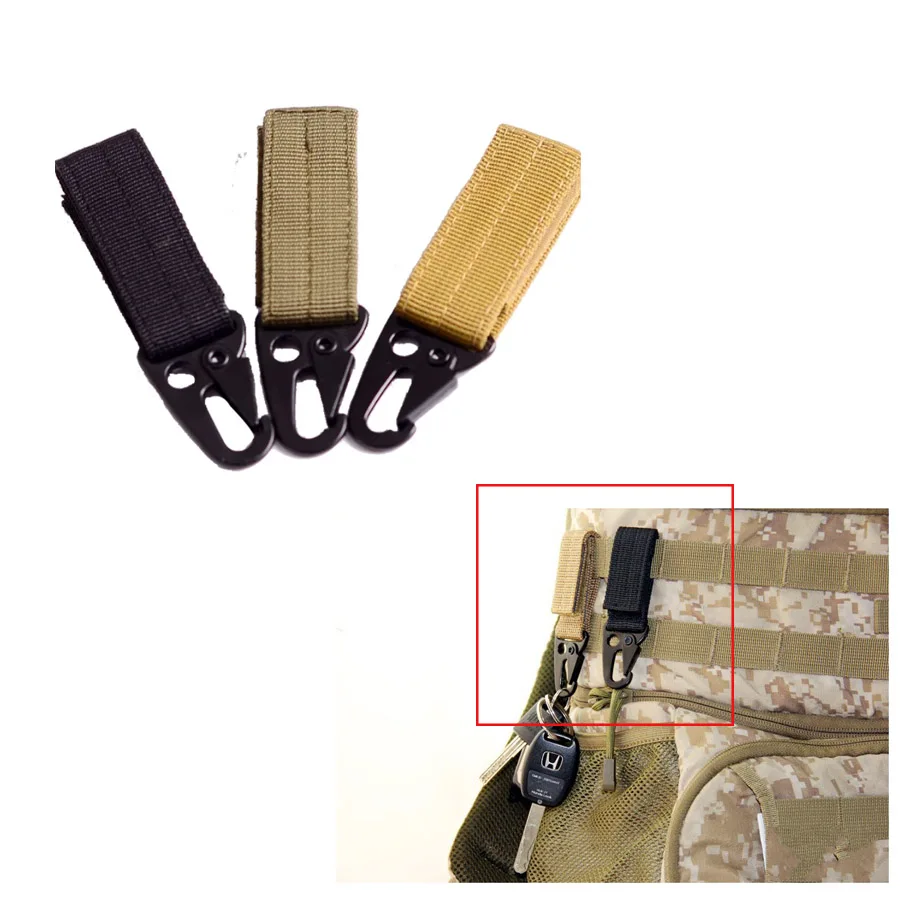 Olecranon gancho MOLLE de mosquetón para llavero táctico nailon - imagen 5