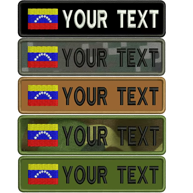 Parche nombre personalizado bandera Venezuela bordado MOLLE