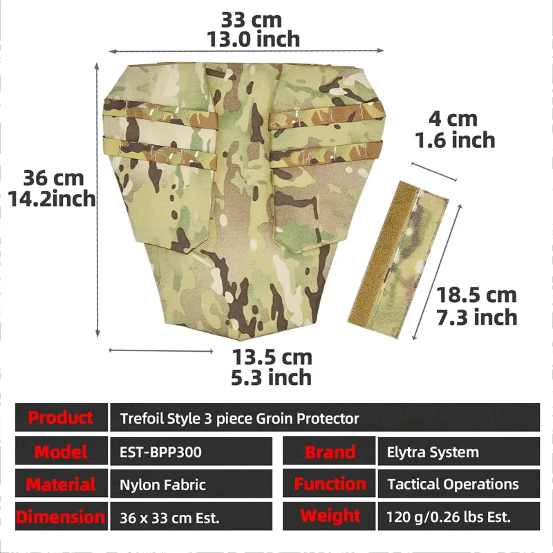 Klaver protector de ingle táctico para outdoor con placas rusas - imagen 2