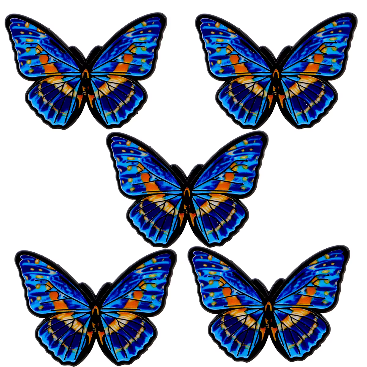 Pin esmaltado mariposa colorida decorativo para ropa
