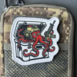 Parche táctico morale octopus con velcro para mochila y ropa