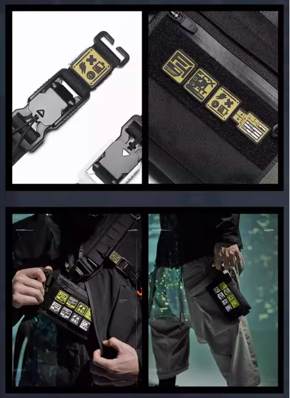 Aplicación en una mochila táctica
