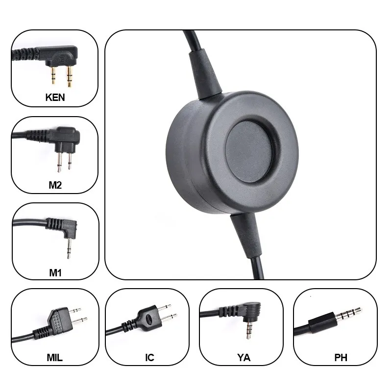 WADSN PTT táctico TCI estándar para auriculares y walkie-talkie - imagen 3