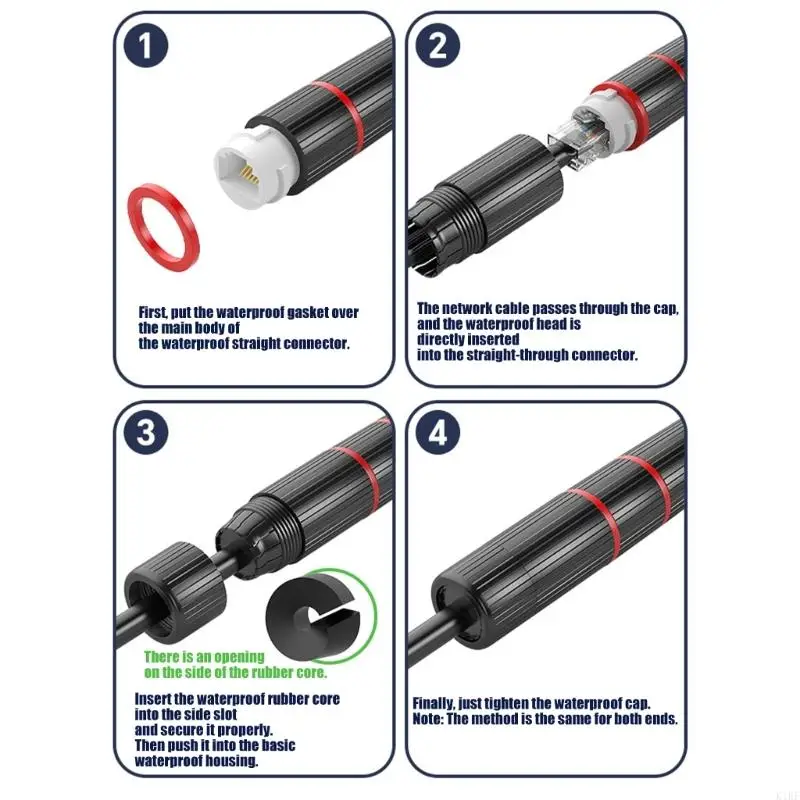 Extensor PoE RJ45 Gigabit con acoplador fiable para redes