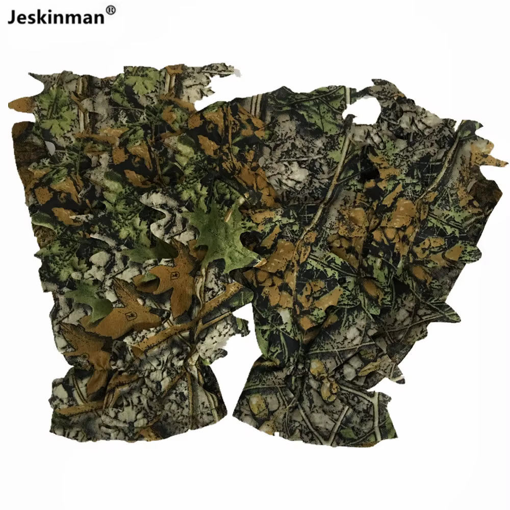 Guantes tácticos transpirables camuflaje 3D hojas de arce para caza - imagen 3