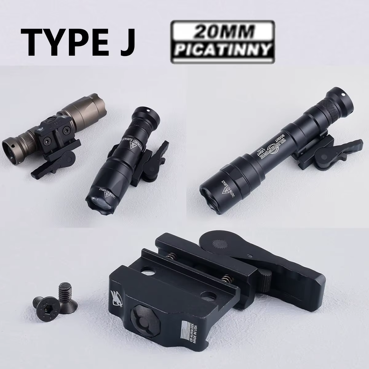 Soporte táctico SureFire M600 offset M-LOK para riel Picatinny - imagen 3