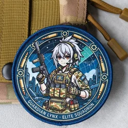 Parche táctico moral anime chica con gancho y bucle para ropa