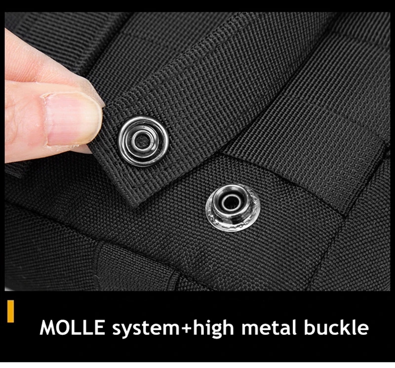 Bolsa táctica MOLLE modular EDC cortada con láser, cintura exteriores - imagen 5