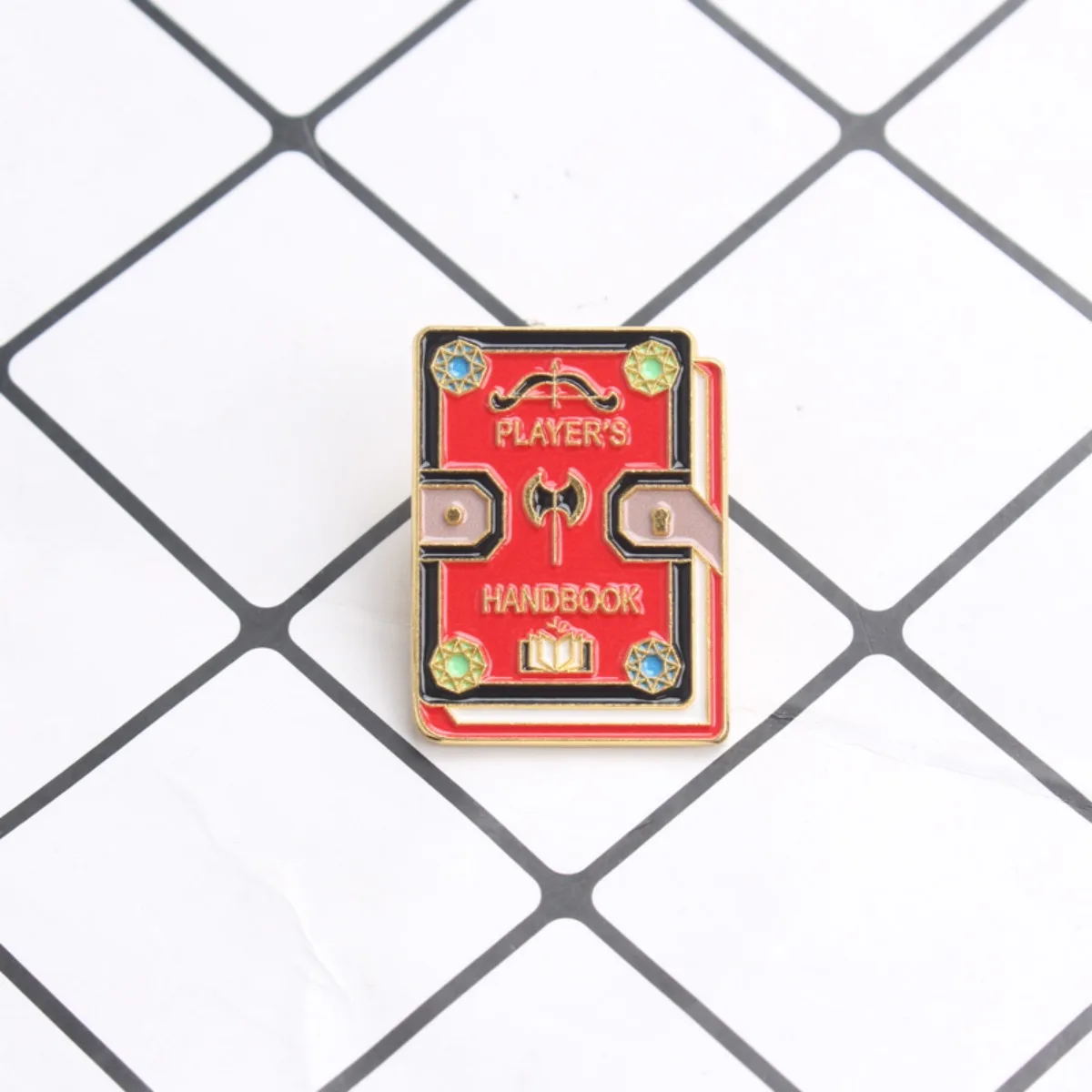 Broche de gema imitación estilo vintage artesanal, personalizado