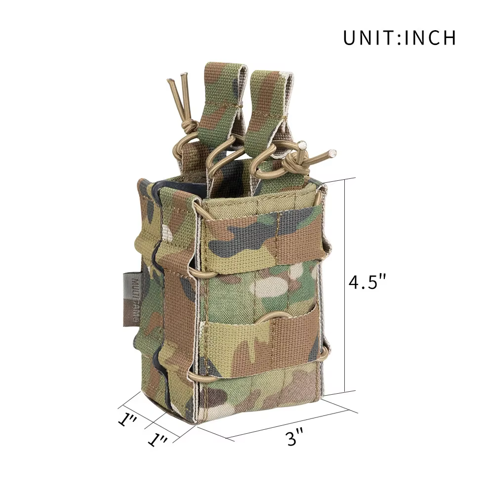 Bolsa táctica MOLLE doble para revistas M4 radio airsoft caza - imagen 2