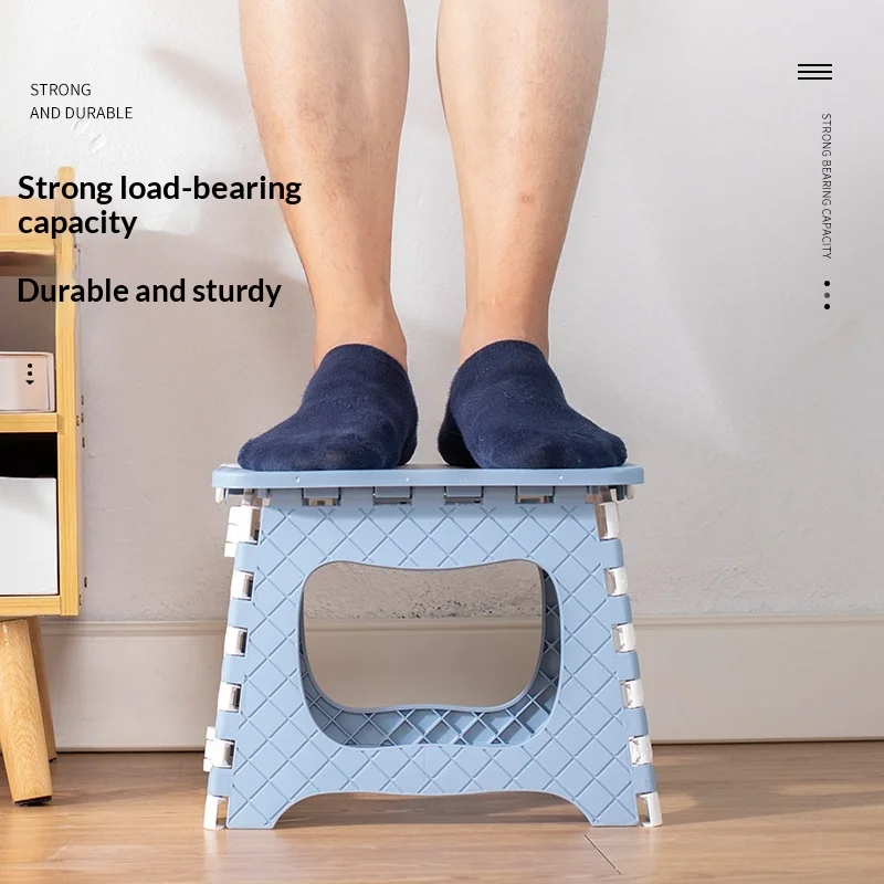 Taburete plegable portátil con asa de plástico para camping - imagen 5