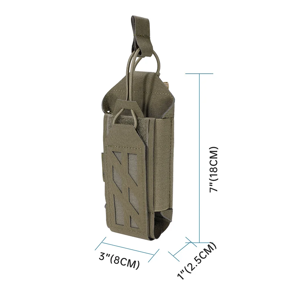 Bolsa táctica MOLLE 500D para walkie talkie y radio - imagen 3