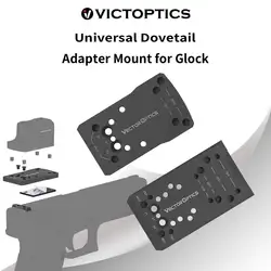 Victoptics adaptador dovetail Glock alza trasera, montaje universal
