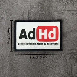 Parche moral ADHD táctico MOLLE para chaleco y mochila