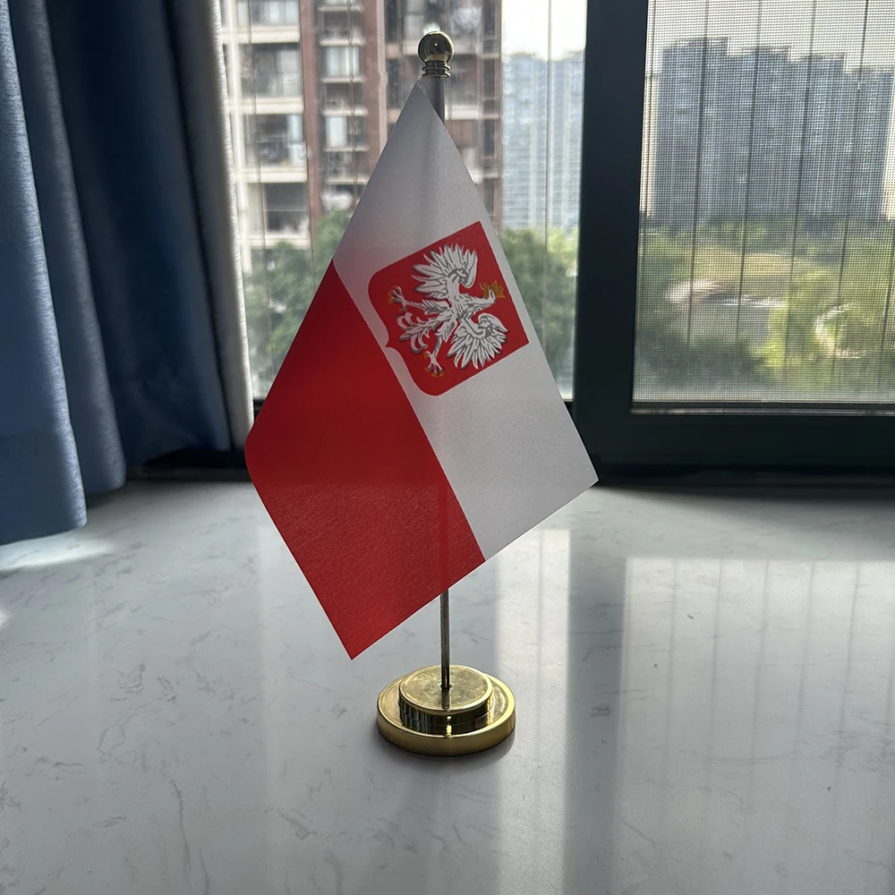 Bandera de escritorio águila República Polonia poliéster - imagen 3