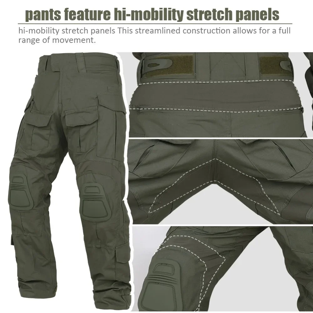 Pantalones tácticos Gen3 hombre ripstop antirayaduras para campo - imagen 2