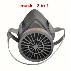 Máscara de gas con carbón activado para humo, polvo y pesticidas