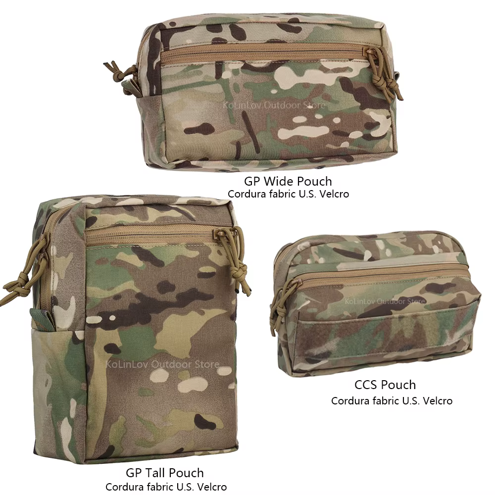 Chaleco táctico Molle pequeño Universal GP con bolsas frontales y laterales