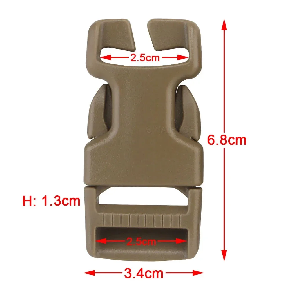 Hebilla táctica QASM 1 pulgada: montaje rápido para sistema MOLLE - imagen 2
