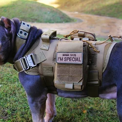 Chaleco MOLLE táctico canino – Nylon resistente Airsoft y caza