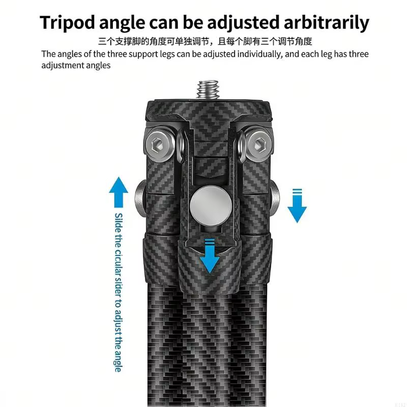 Trípode ligero fibra carbono base estable para cámara móvil - imagen 5