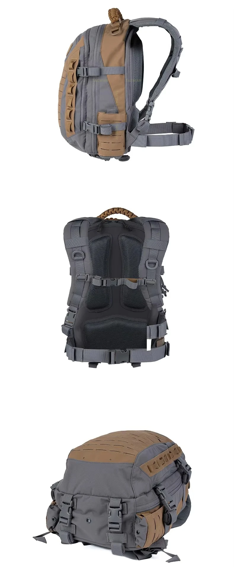 Vista lateral con enfoque táctico para montaje de accesorios