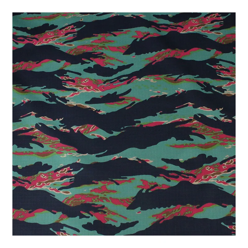 Tela táctica ripstop camuflaje Miami Tiger Stripe NYCO - imagen 3