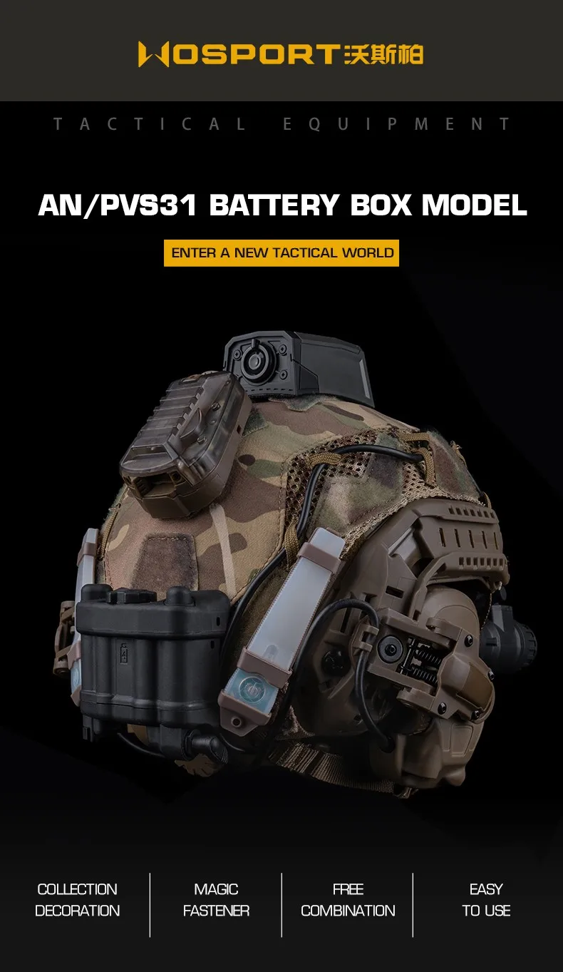 Funda batería NVG táctica vista frontal