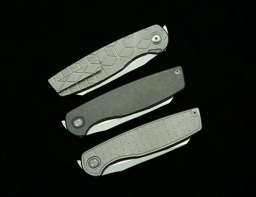 LEMIFSHE Cortex XL Cuchillo Plegable M390 Titanio Marrón EDC - imagen 5