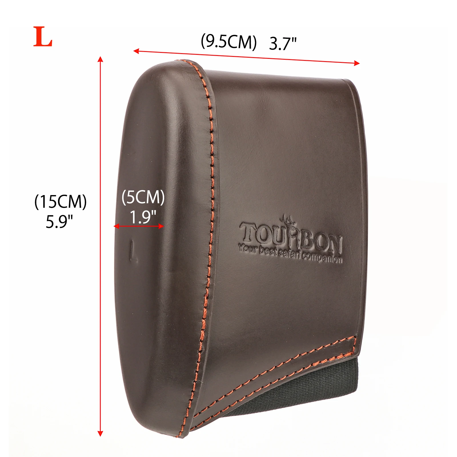 Almohadilla de retroceso Tourbon para rifle de caza en cuero - imagen 3