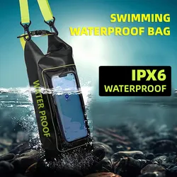 Bolsa seca impermeable con ventana táctil para kayak y rafting