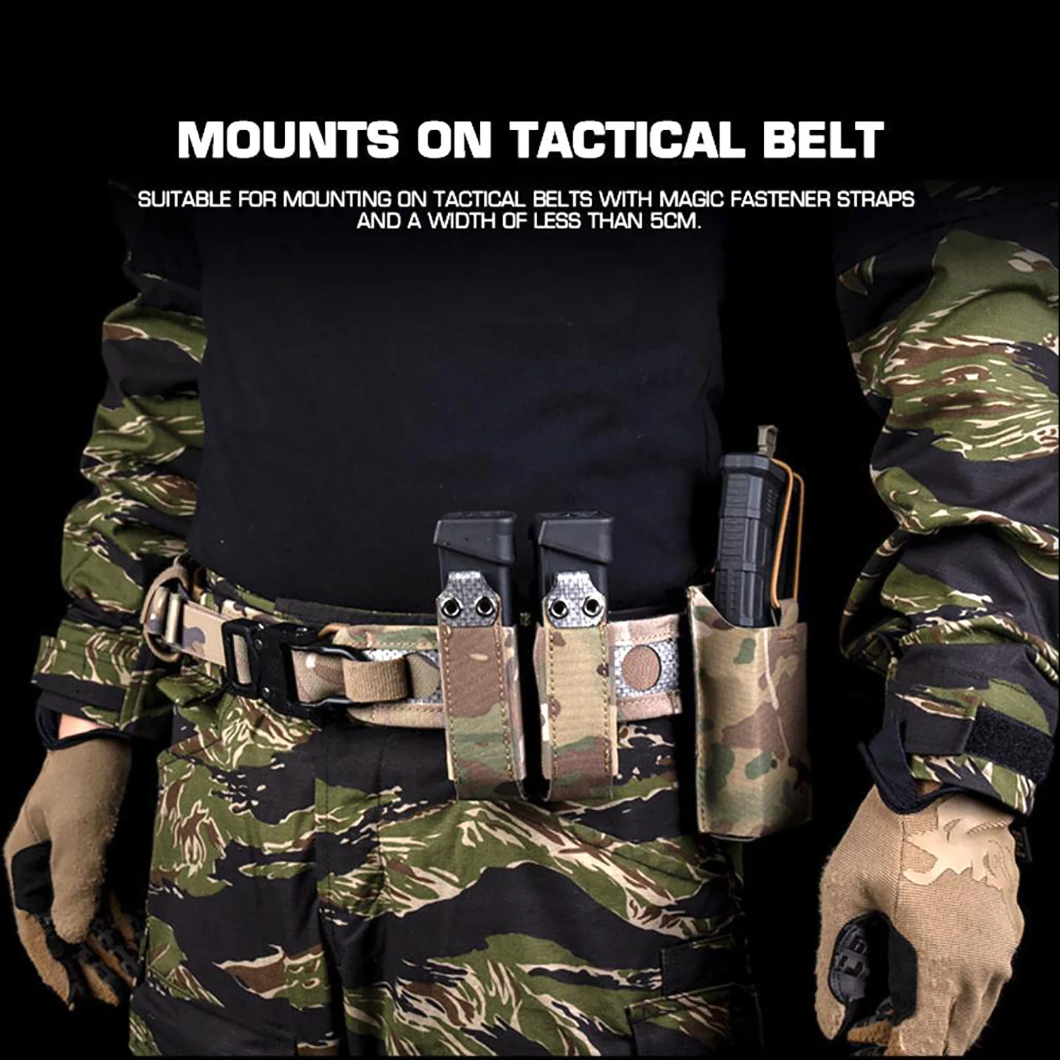 Correa sujeción Molle Mag para pistola y funda - Montaje cinturón - imagen 5