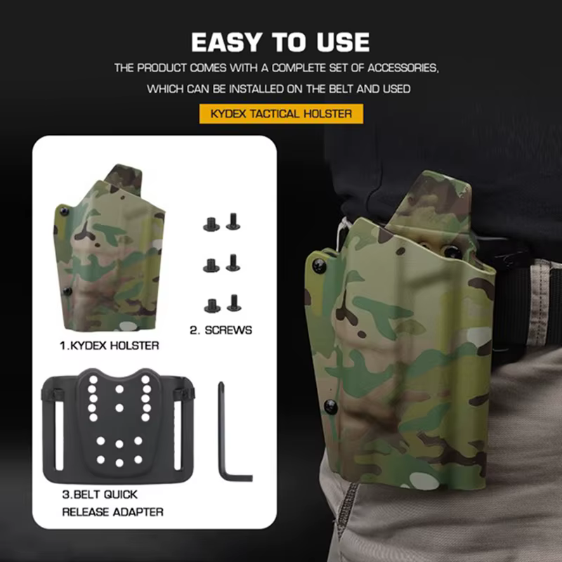 Funda Kydex táctica ligera G-X300 con luz X300 y MOLLE para pistola - imagen 5