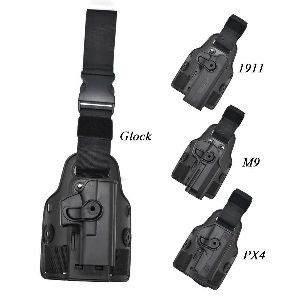 Funda pierna táctica universal para pistola – Compatible G17 1911 Beretta