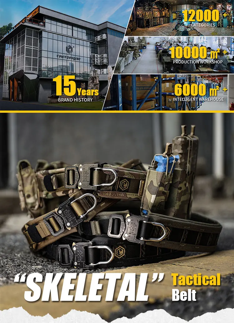 Cinturón Emersongear Exoskeleton mostrando ajuste de doble capa