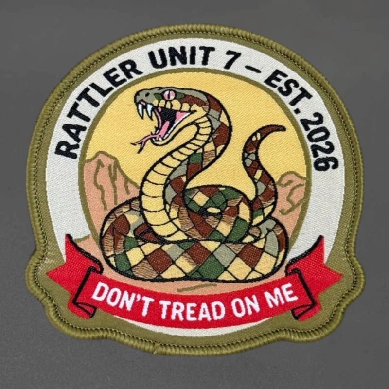 Parche táctico serpiente No pises mi terreno gancho y bucle insignia - imagen 2