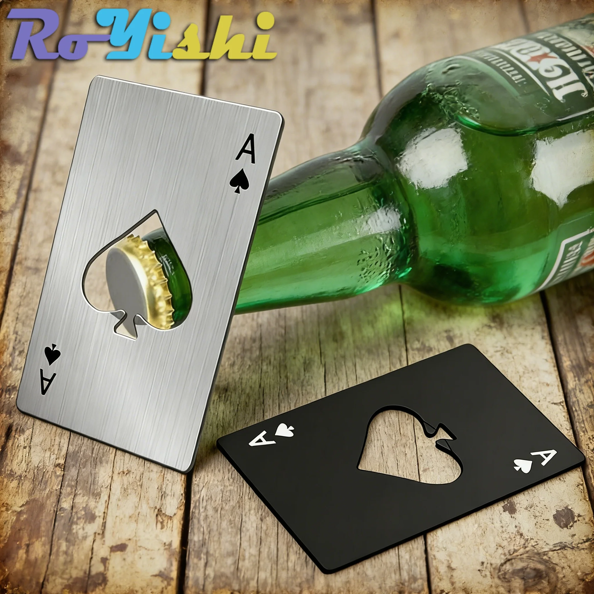 Abridor para botellas inox con forma carta póker - imagen 5