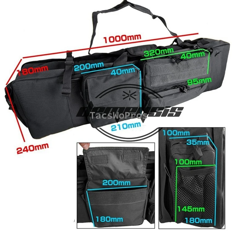 Funda táctica M249 doble de nailon resistente con correa hombro - imagen 2