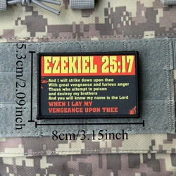 Parche táctico gancho y bucle Biblia Ezequiel insignia moral velcro
