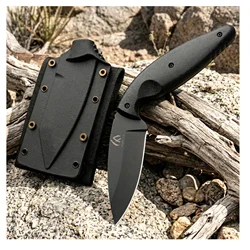 Cuchillo fijo mango G10 con funda para exteriores de supervivencia