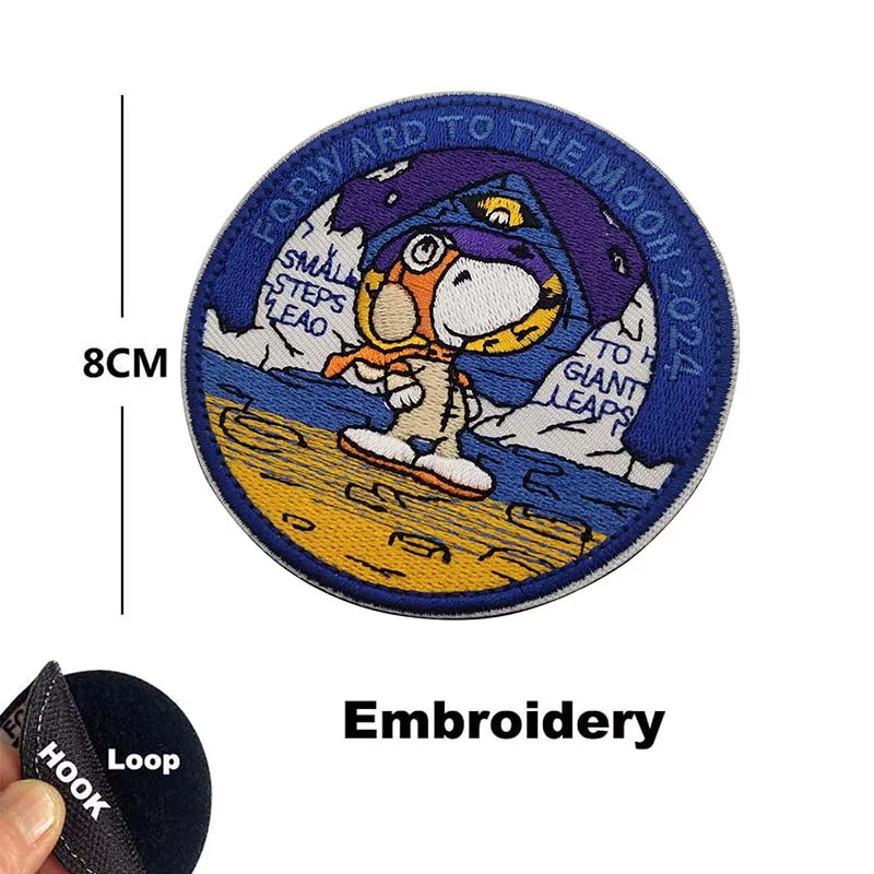 Parche táctico bordado Artemis – emblema misión lunar - imagen 4