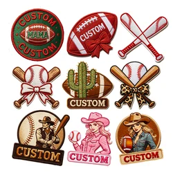 Parche bordado personalizado con logotipo fútbol, coser o velcro