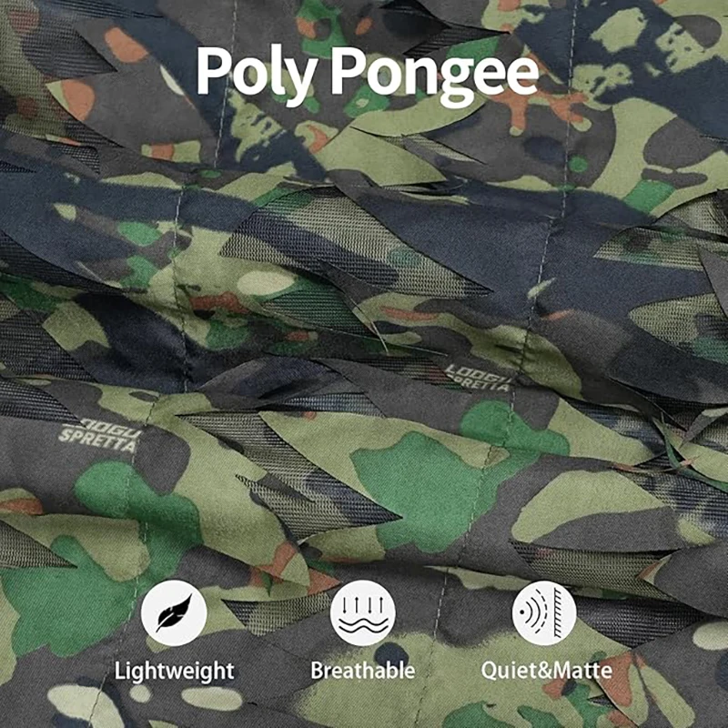 Traje camuflaje hojas ripstop transpirable para caza, airsoft y fauna - imagen 3