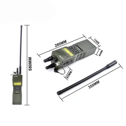 Radio táctica militar PRC 152 Softair con funda cosplay