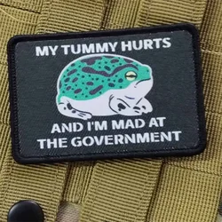 Parche táctico de ranas con velcro gancho y bucle para mochila