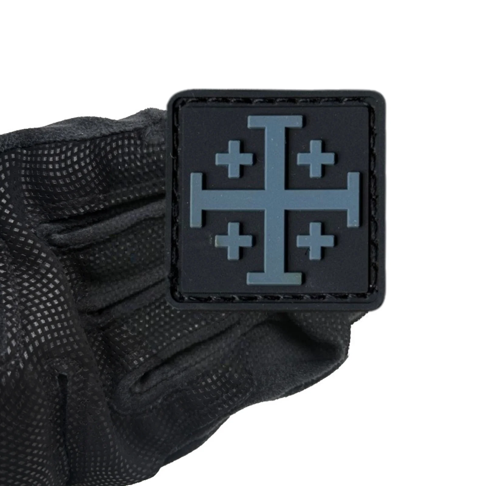 Parche PVC Cruz de Jerusalén con Velcro – Insignia táctica - imagen 5