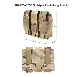 Bolsa táctica MOLLE para flashbang PEW TACTICAL con tapa abatible