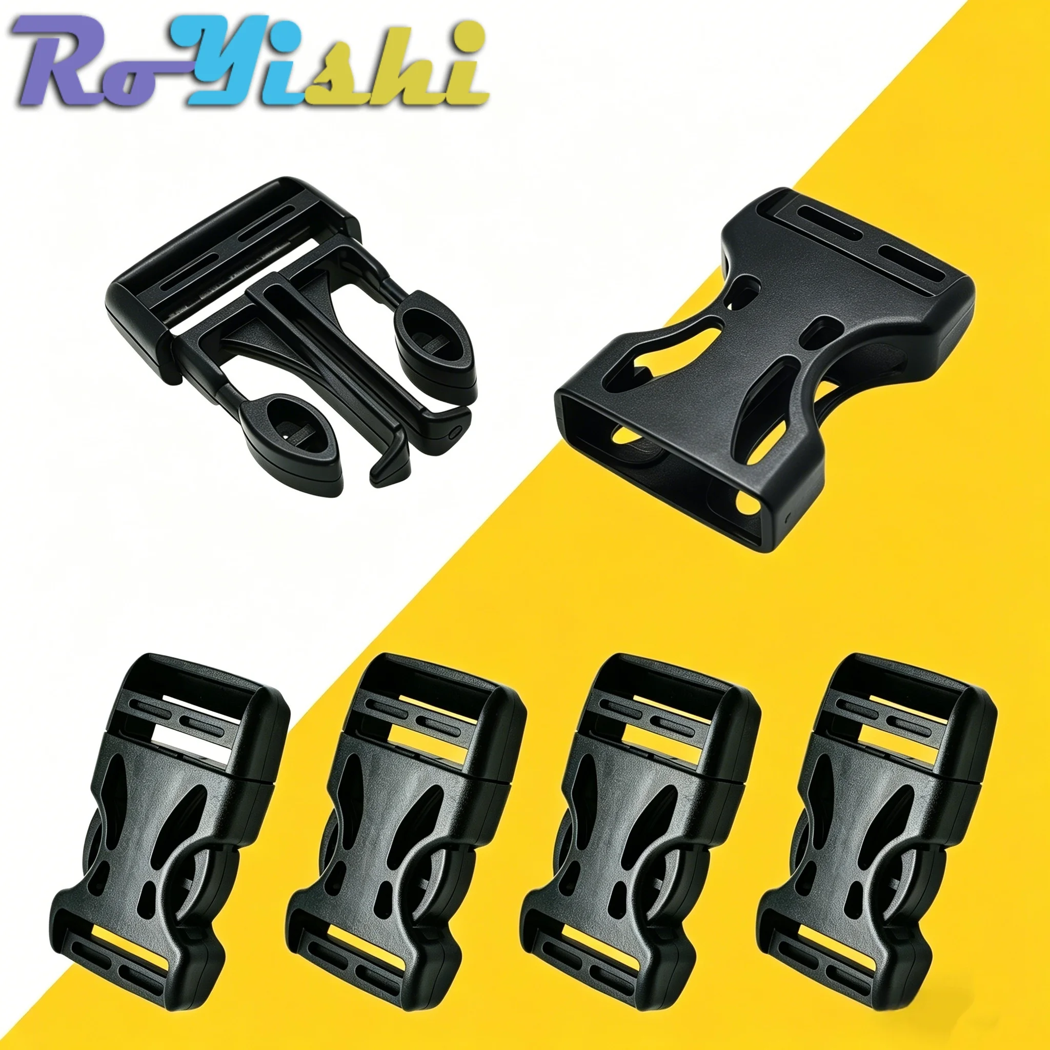 Hebilla plástica ajustable para correas MOLLE mochila táctica - imagen 5