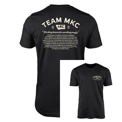 TEAM MKC Camiseta táctica unisex negro, estilo alta gama